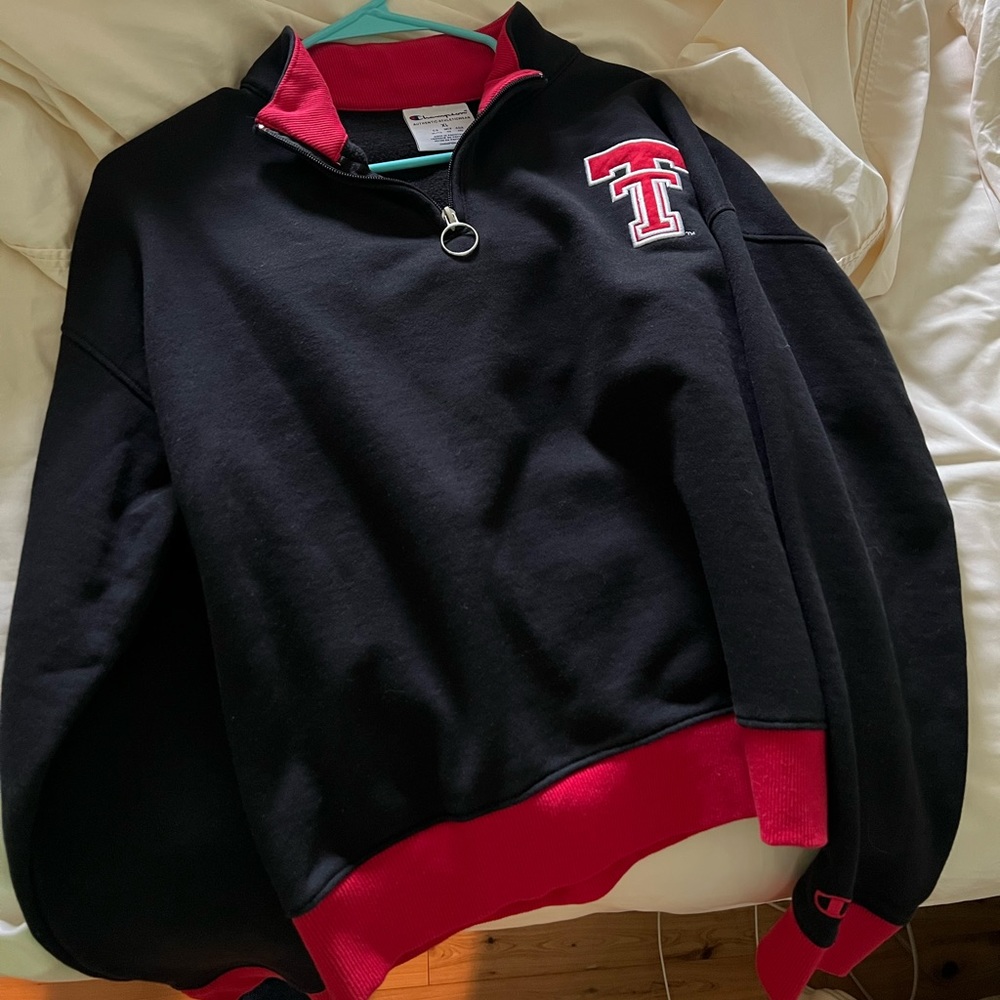 texas tech champion pullover quarter zip